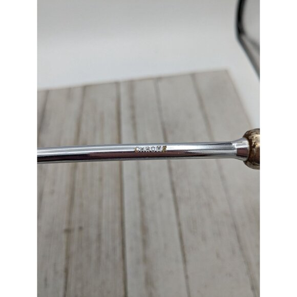 Chief Solid Spatula Flipper Server 10 1/4" Wooden Handle Chrome - Picture 7 of 9